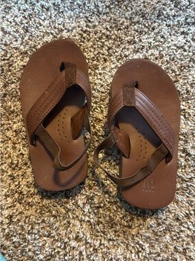 GAP Brown Kids Flip-Flop Sandals with Heel Strap